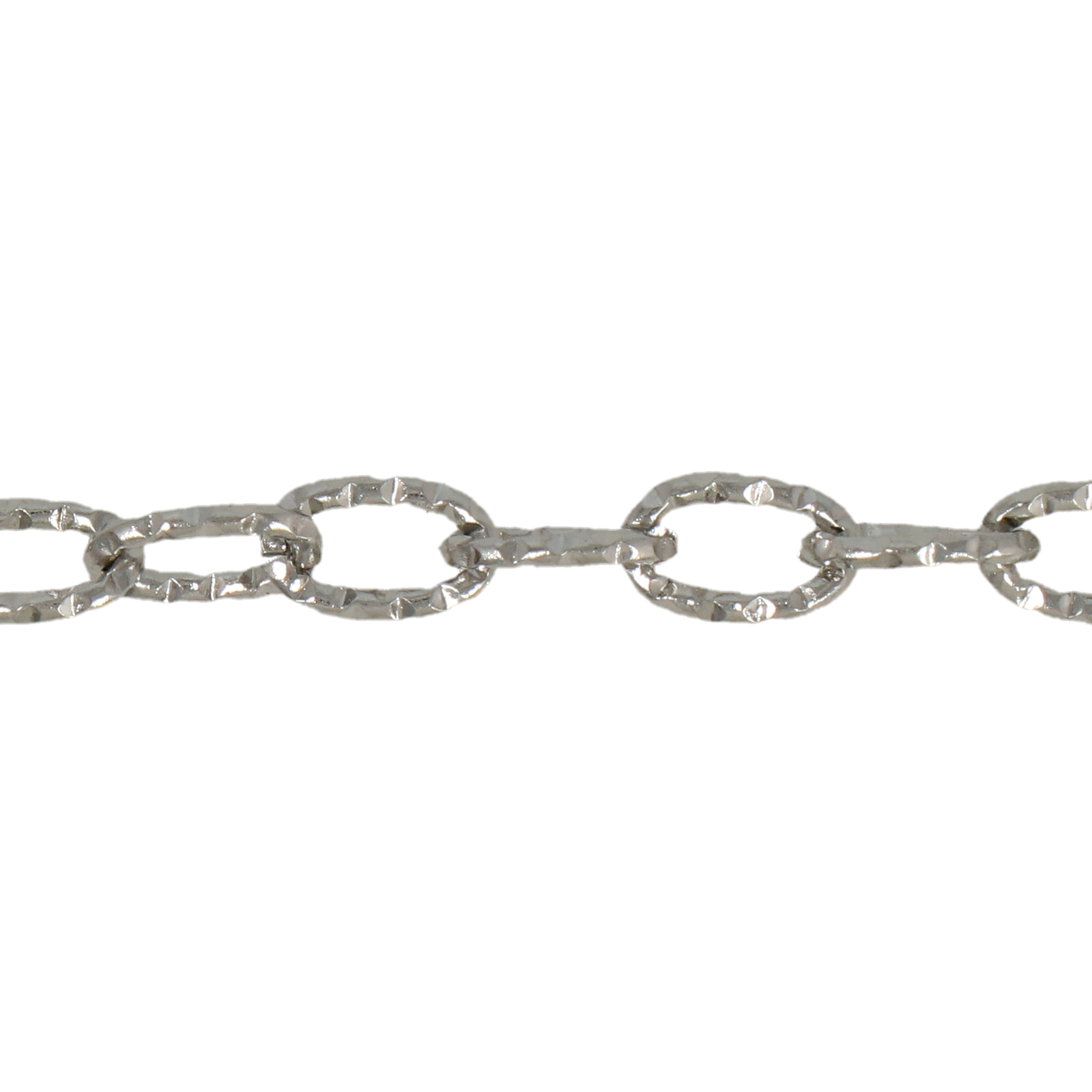 stainless steel oval cable chain diamond cut 8x5mm | 1mt