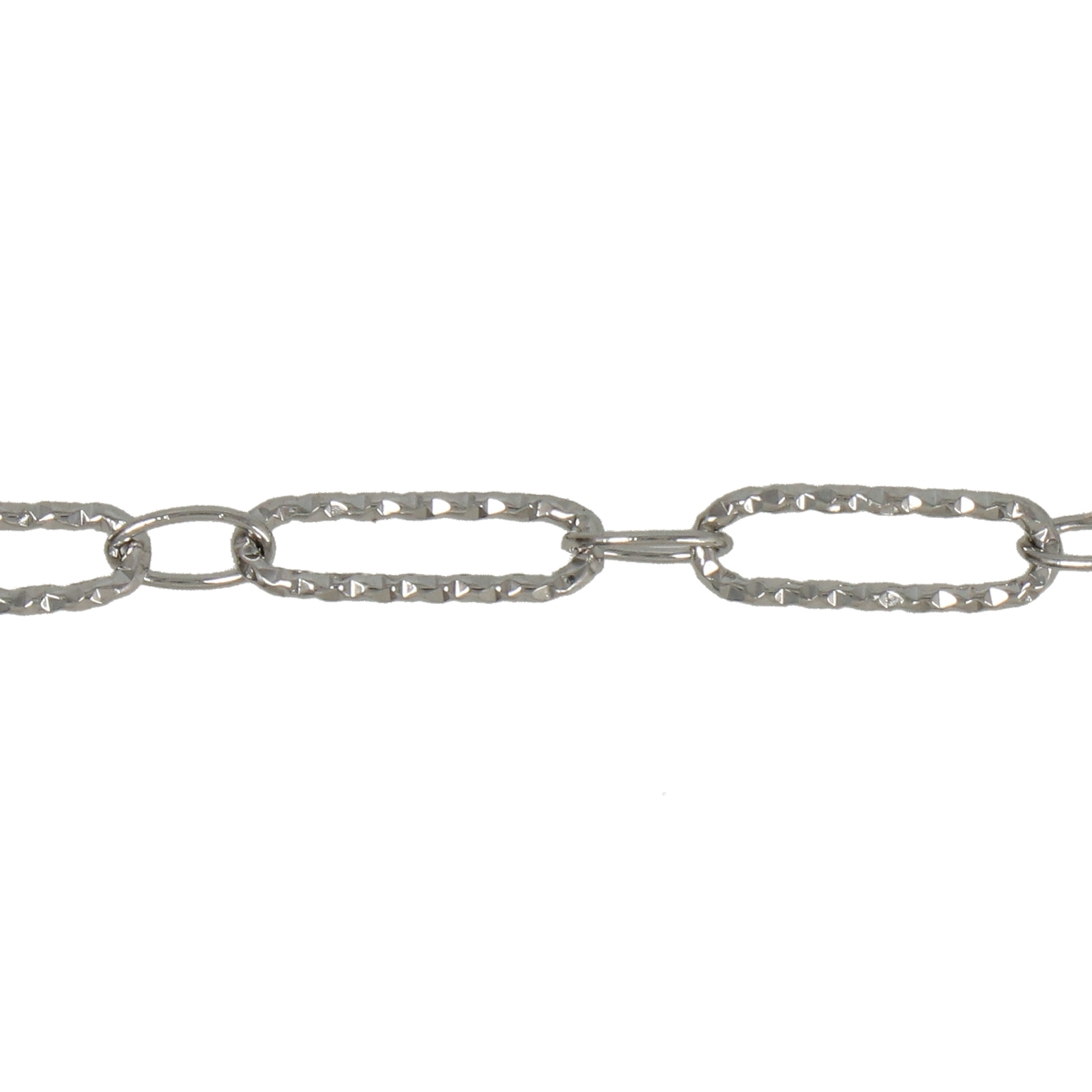 stainless steel chian diamond cut oval 12x4mm | 1mt