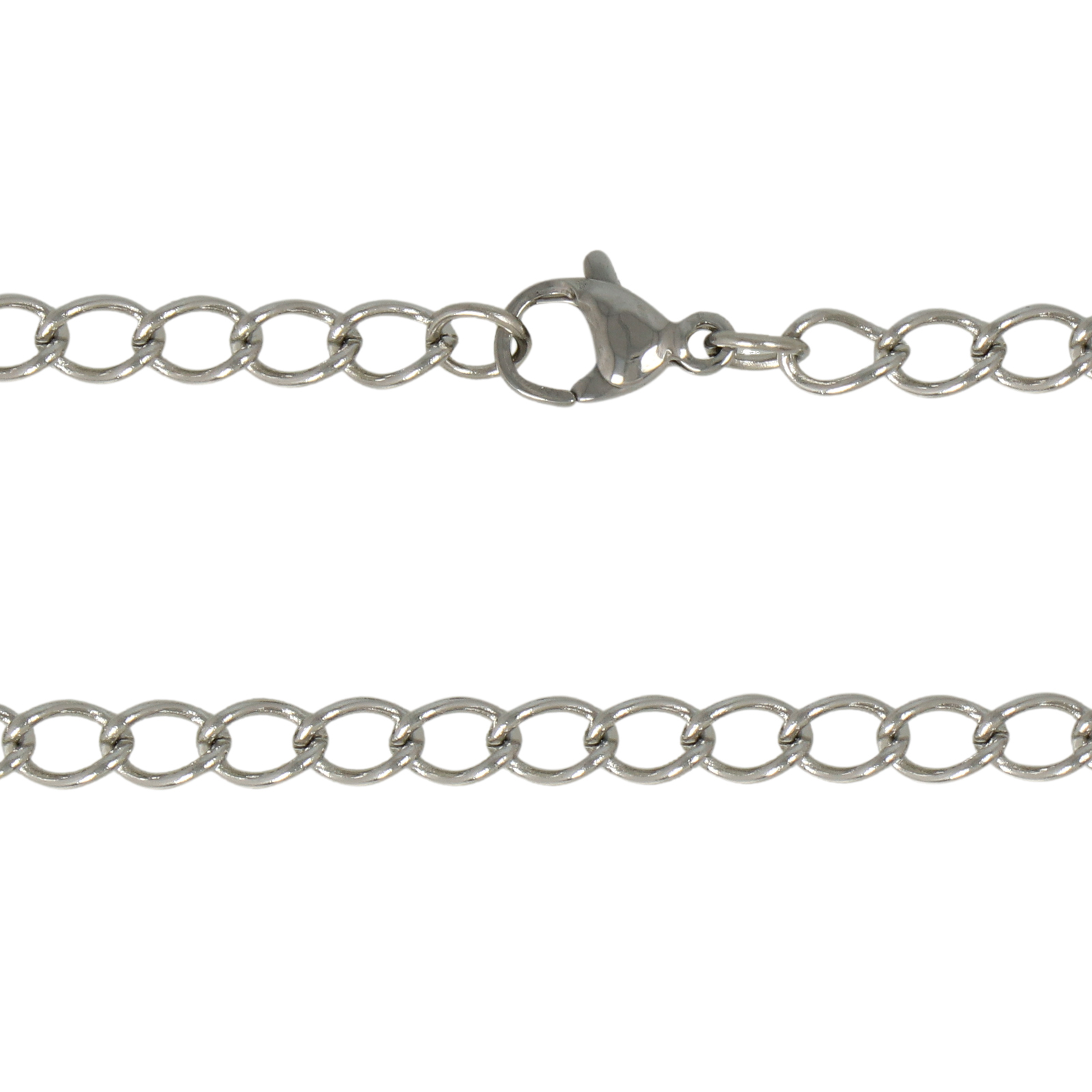stainless steel groumette 5x4mm necklace - lenght 50cm | 1pc