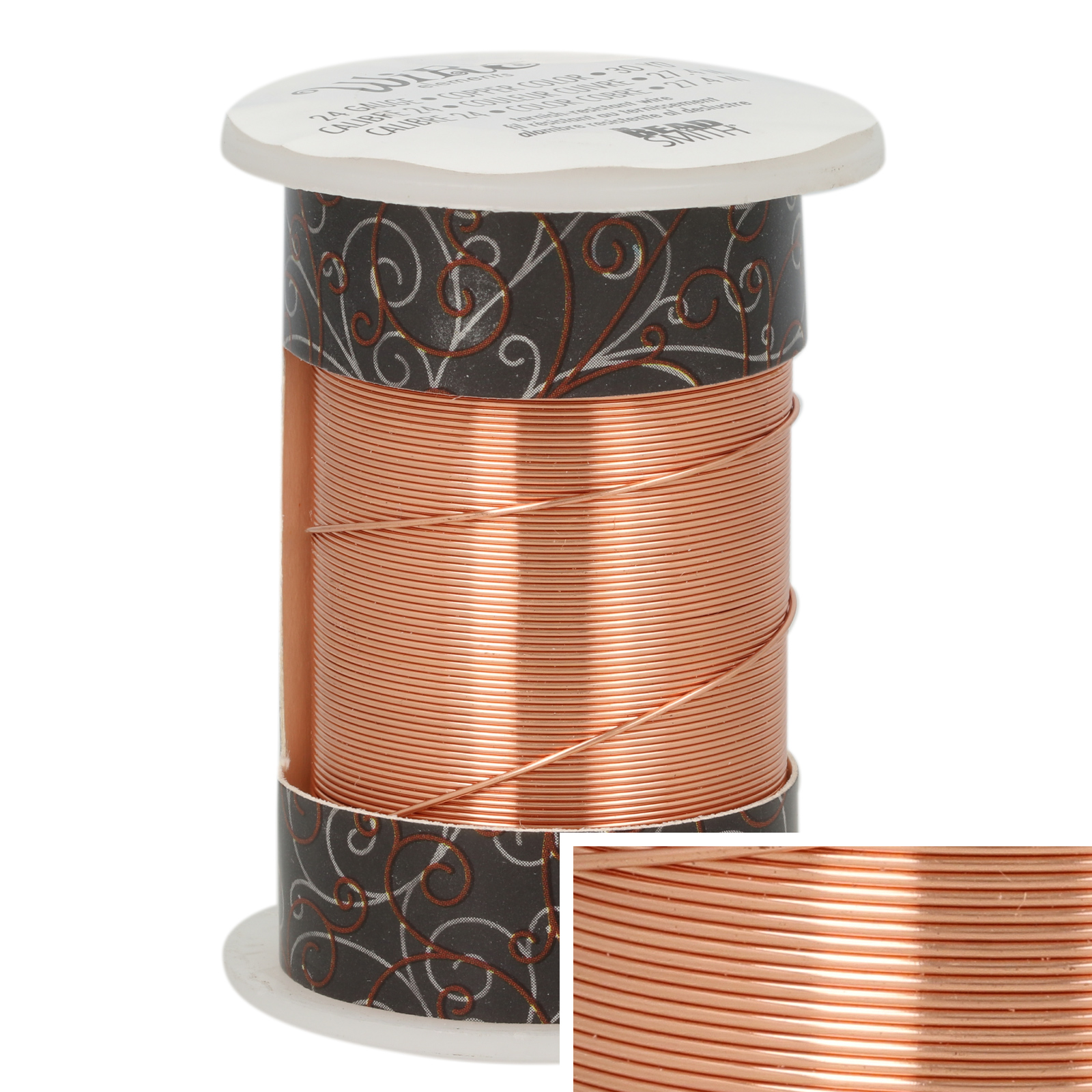 copper plated craft wire - diameter 0,51mm - 27,4mt spool | 1pc