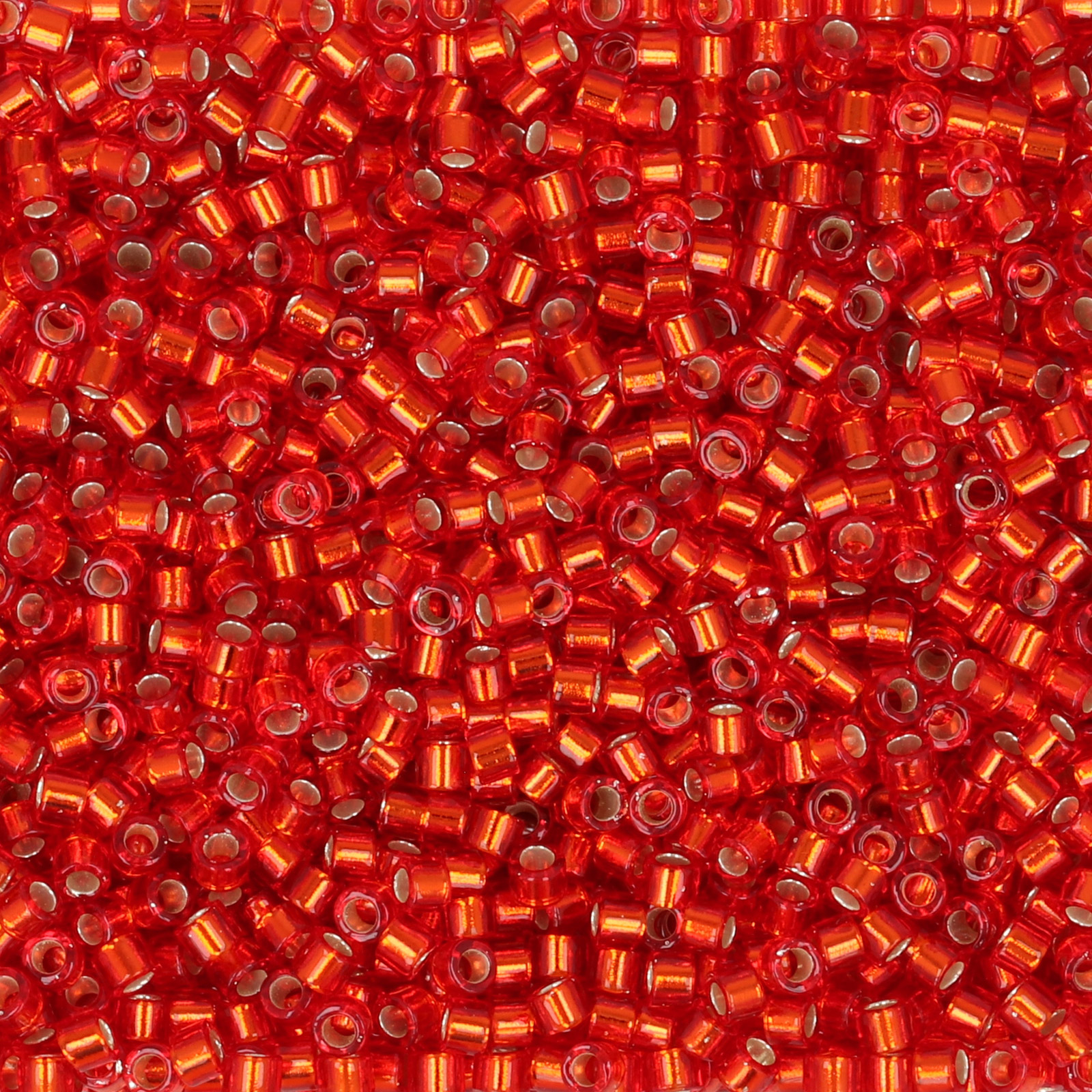 miyuki delica 11/0 - silver-lined orange-red | 8gr