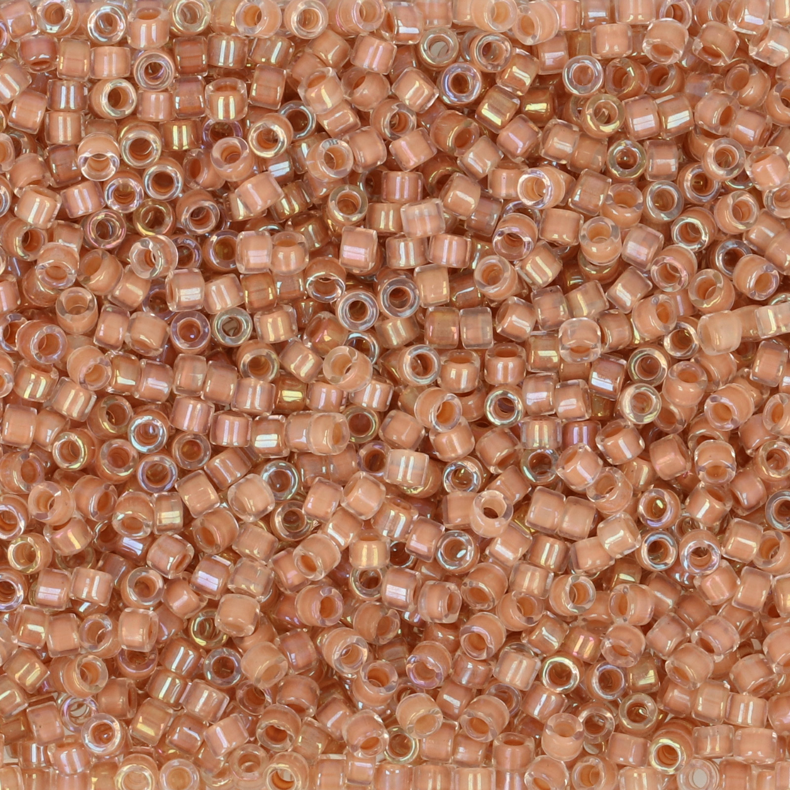 miyuki delica 11/0 - color-lined beige/crystal ab | 8gr