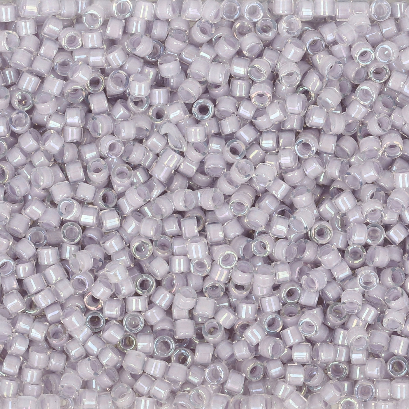 miyuki delica 11/0 - color-lined pale lavender/crystal ab | 8gr