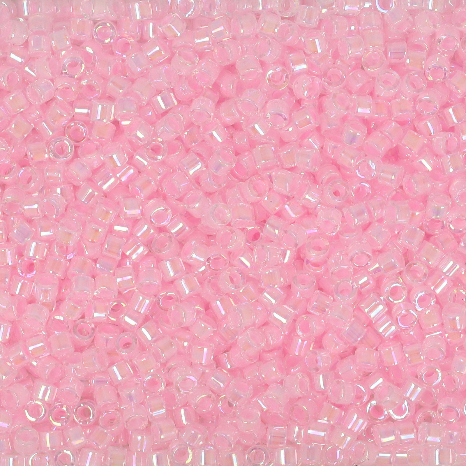 miyuki delica 11/0 - color-lined pink/crystal ab | 8gr