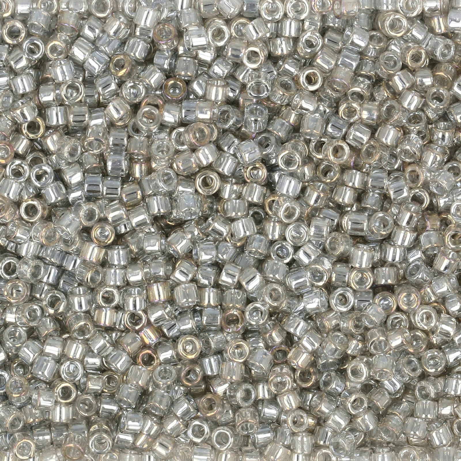miyuki delica 11/0 - transparent silver gray gold luster | 8gr