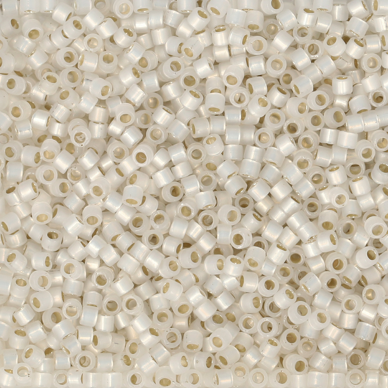 miyuki delica 11/0 - color-lined white opal/gilt | 8gr