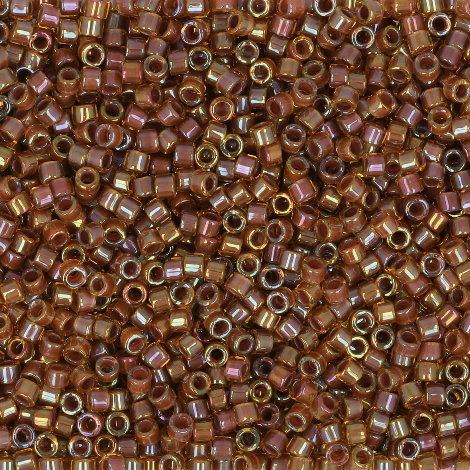 miyuki delica 11/0 - topaz ab lined cinnamon | 8gr