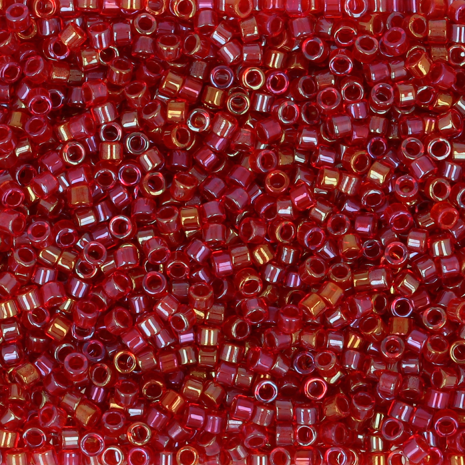 miyuki delica 11/0 - transparent ab red | 8gr