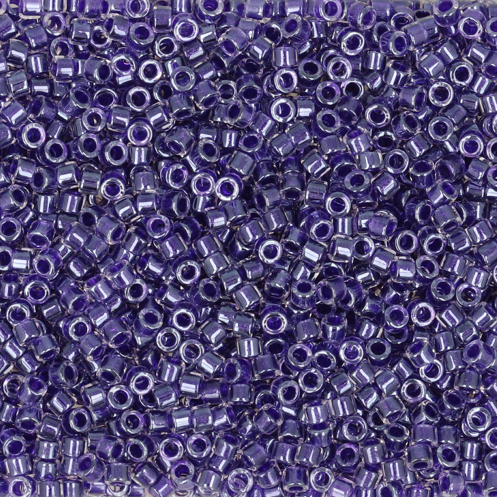 miyuki delica 11/0 - color-lined sparkle crystal/violet | 8gr
