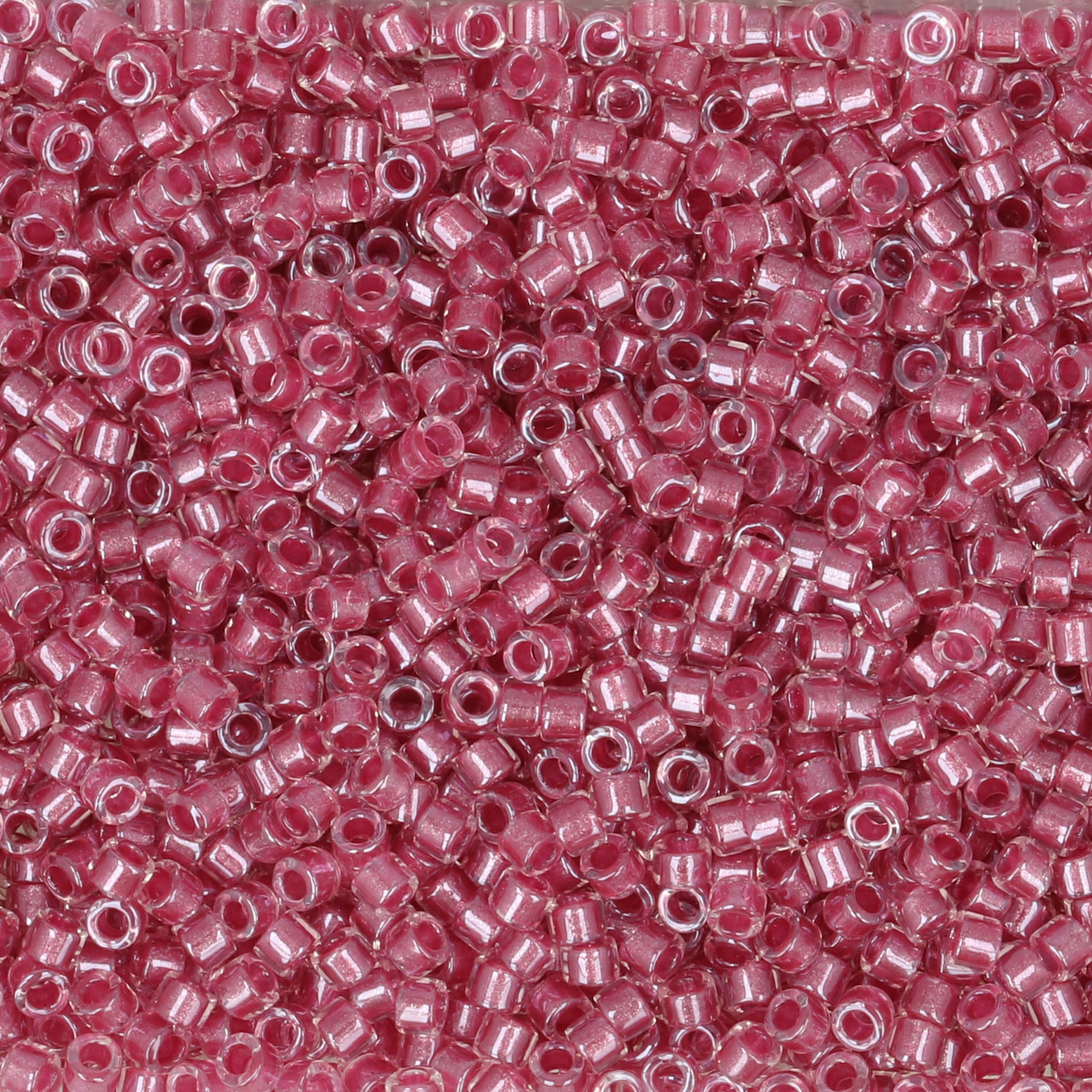 miyuki delica 11/0 - color-lined sparkle rose/crystal | 8gr