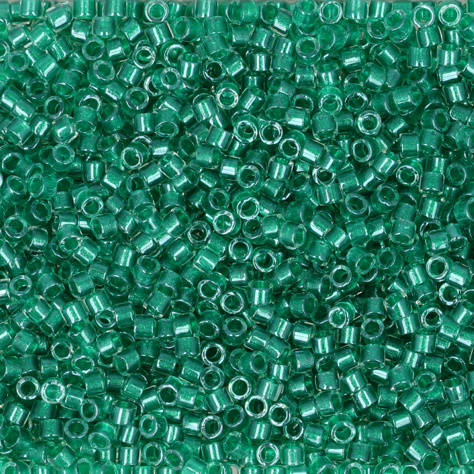 miyuki delica 11/0 - color-lined sparkle teal/crystal | 8gr