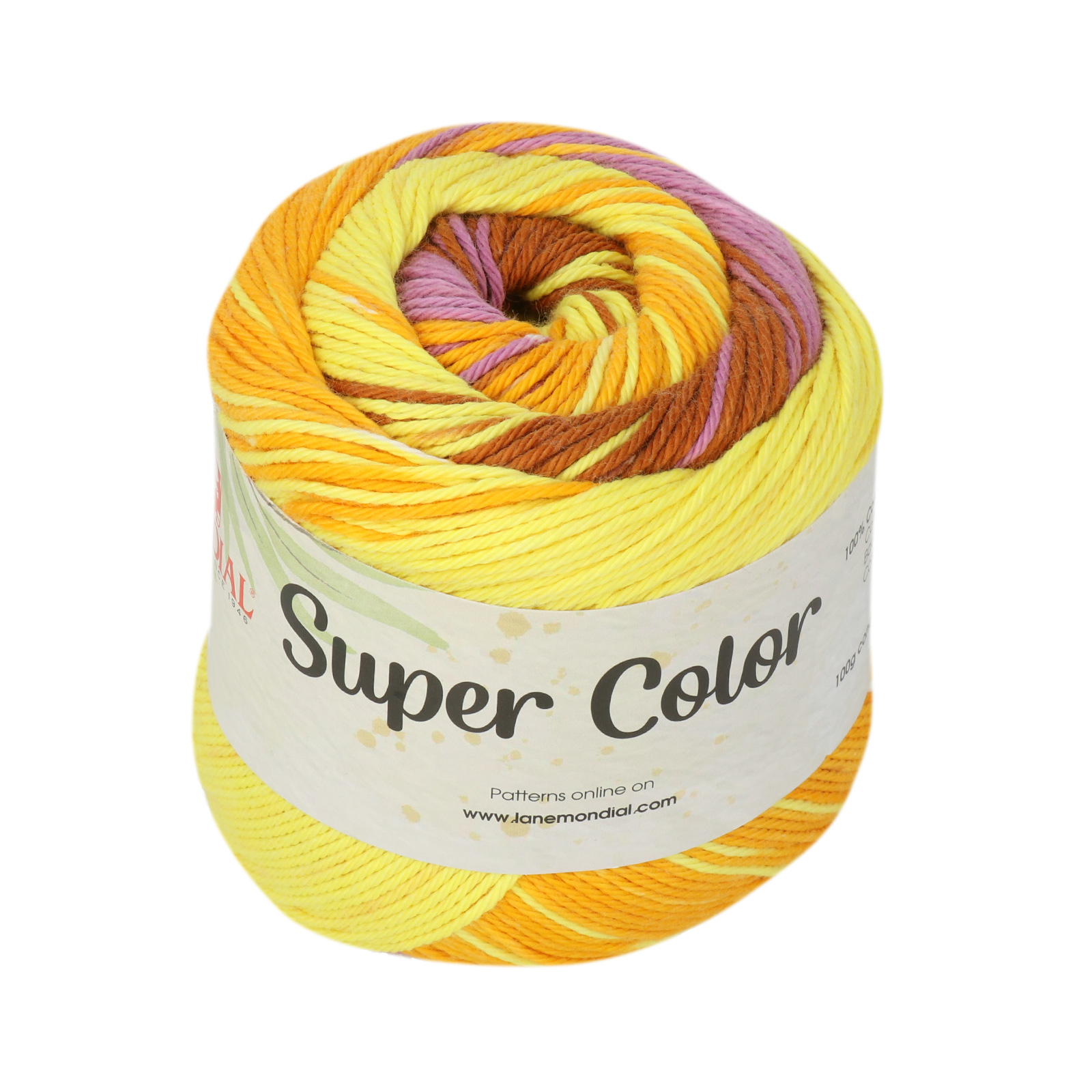 super color mondial - brick/lilac/yellow (452) - 100gr (220mt) | 1pc