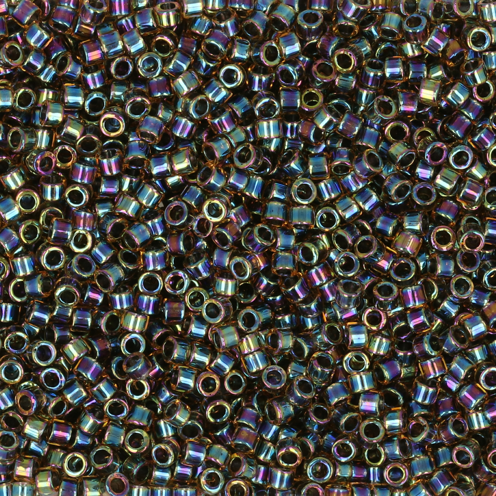 miyuki delica 11/0 - color-lined blue/light topaz ab | 8gr