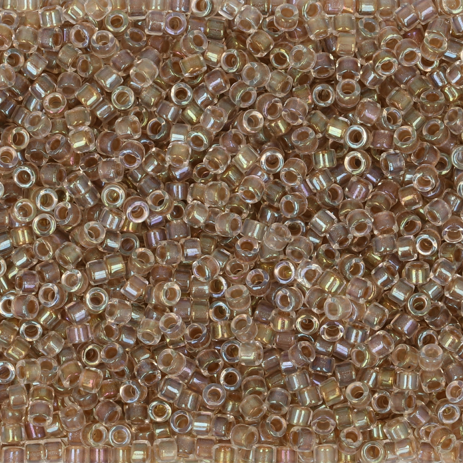 miyuki delica 11/0 - color-lined taupe/crystal ab | 8gr