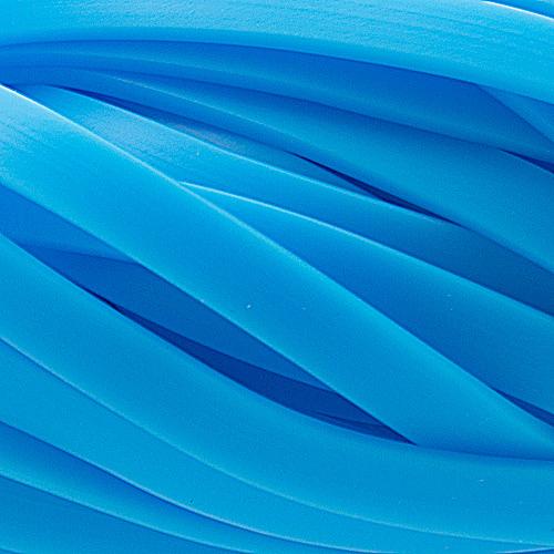 sky blue flat rubber cord 6mm | 1mt