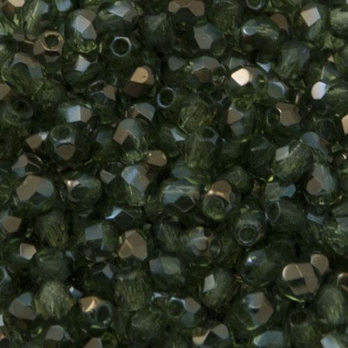 böhmische glasschliffperlen bronze iris light olivine 3mm | 50st