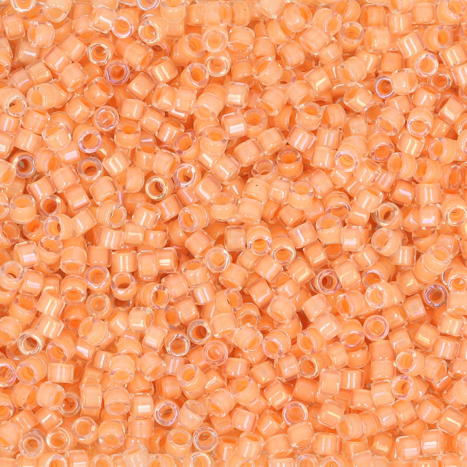 miyuki delica 11/0 - color-lined light peach/crystal | 8gr