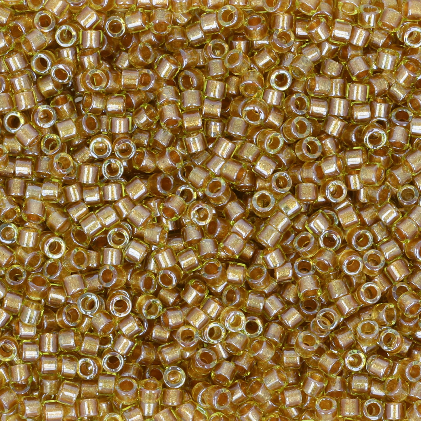 miyuki delica 11/0 - color lined sparkle brass/crystal | 8gr
