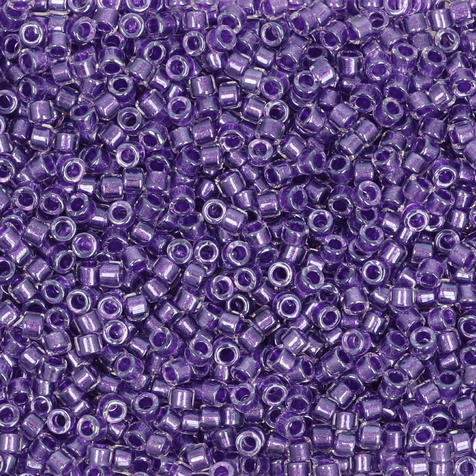 miyuki delica 11/0 - color-lined sparkle purple/crystal | 8gr