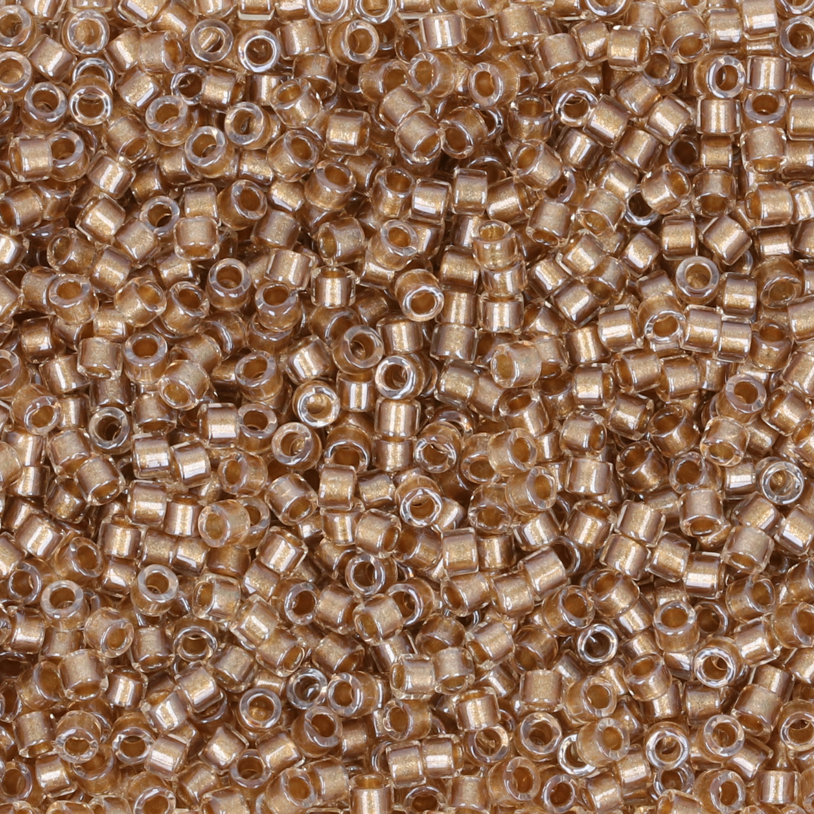 miyuki delica 11/0 - color-lined light bronze/crystal | 8gr