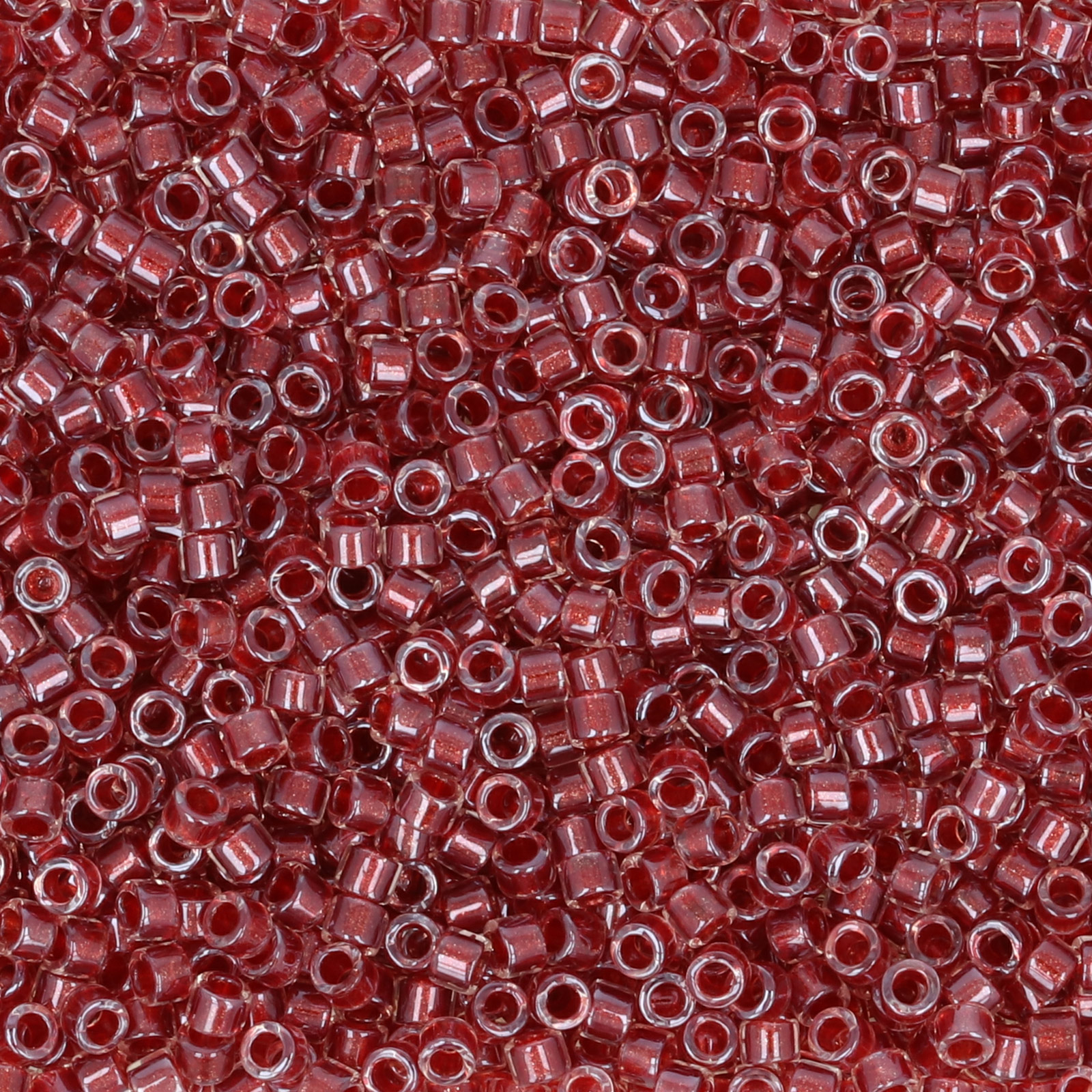 miyuki delica 11/0 - color-lined sparkle cranberry/crystal | 8gr