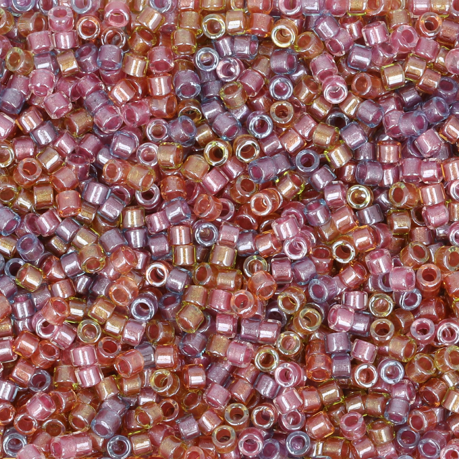 miyuki delica 11/0 - color-lined sparkle purple/rose mix | 8gr