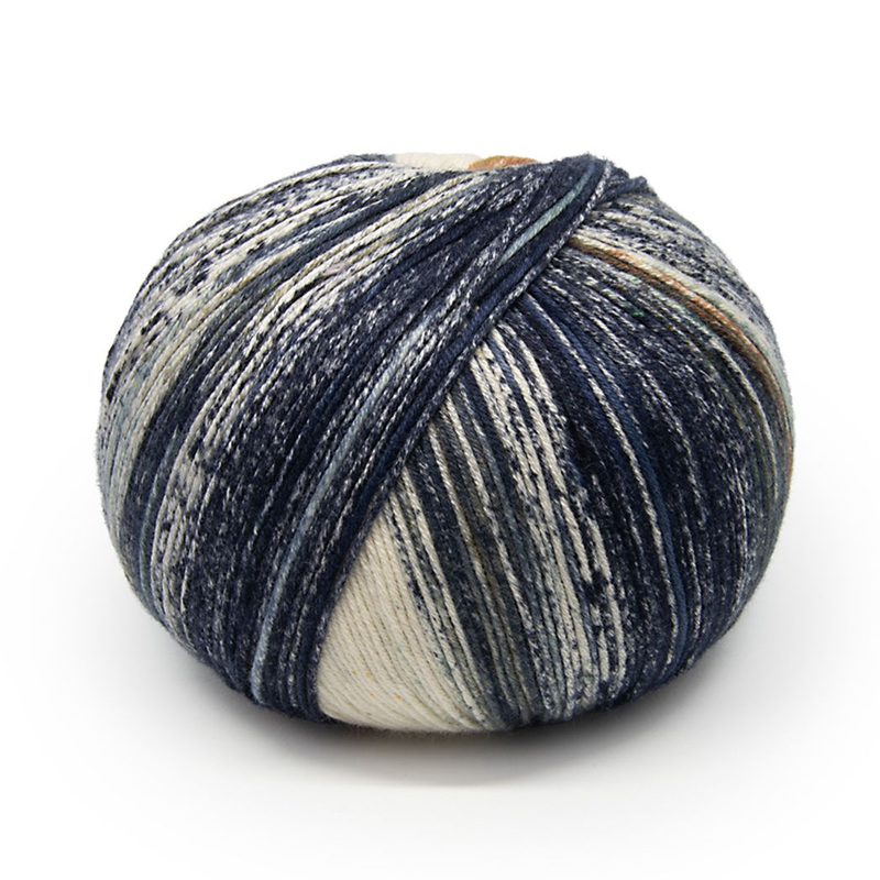 laines du nord inca cotton - beige/green/blue (002) - 100gr (360mt) | 1pc