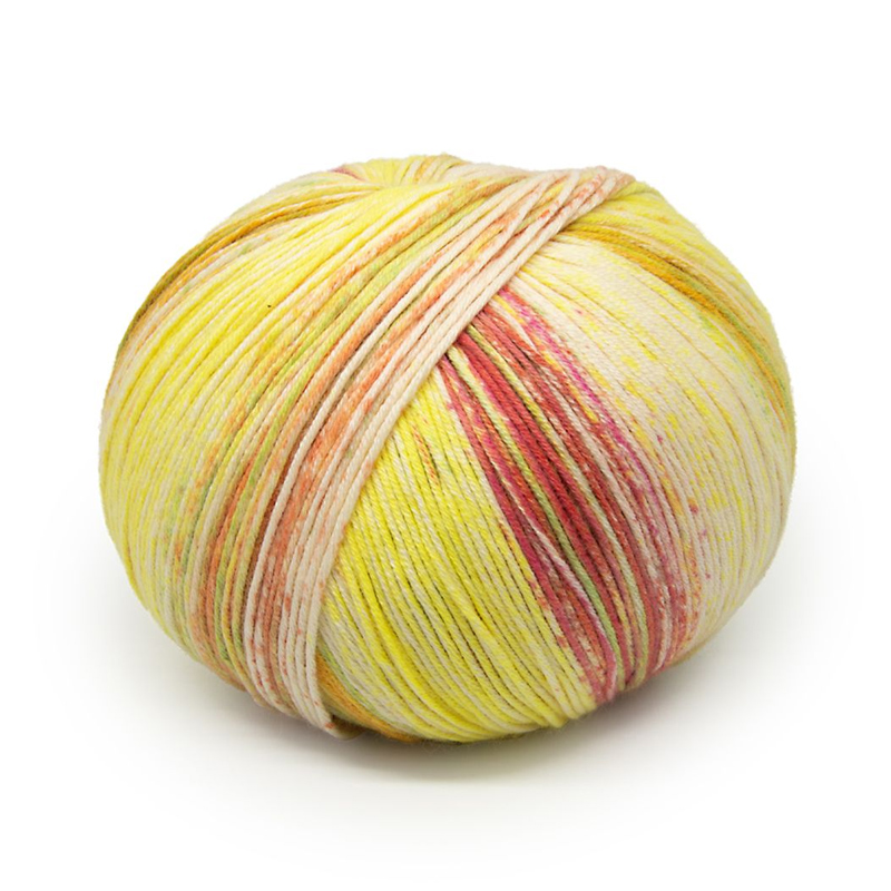 laines du nord inca cotton - creme/rosa/gelb (003) - 100gr (360mt) | 1st