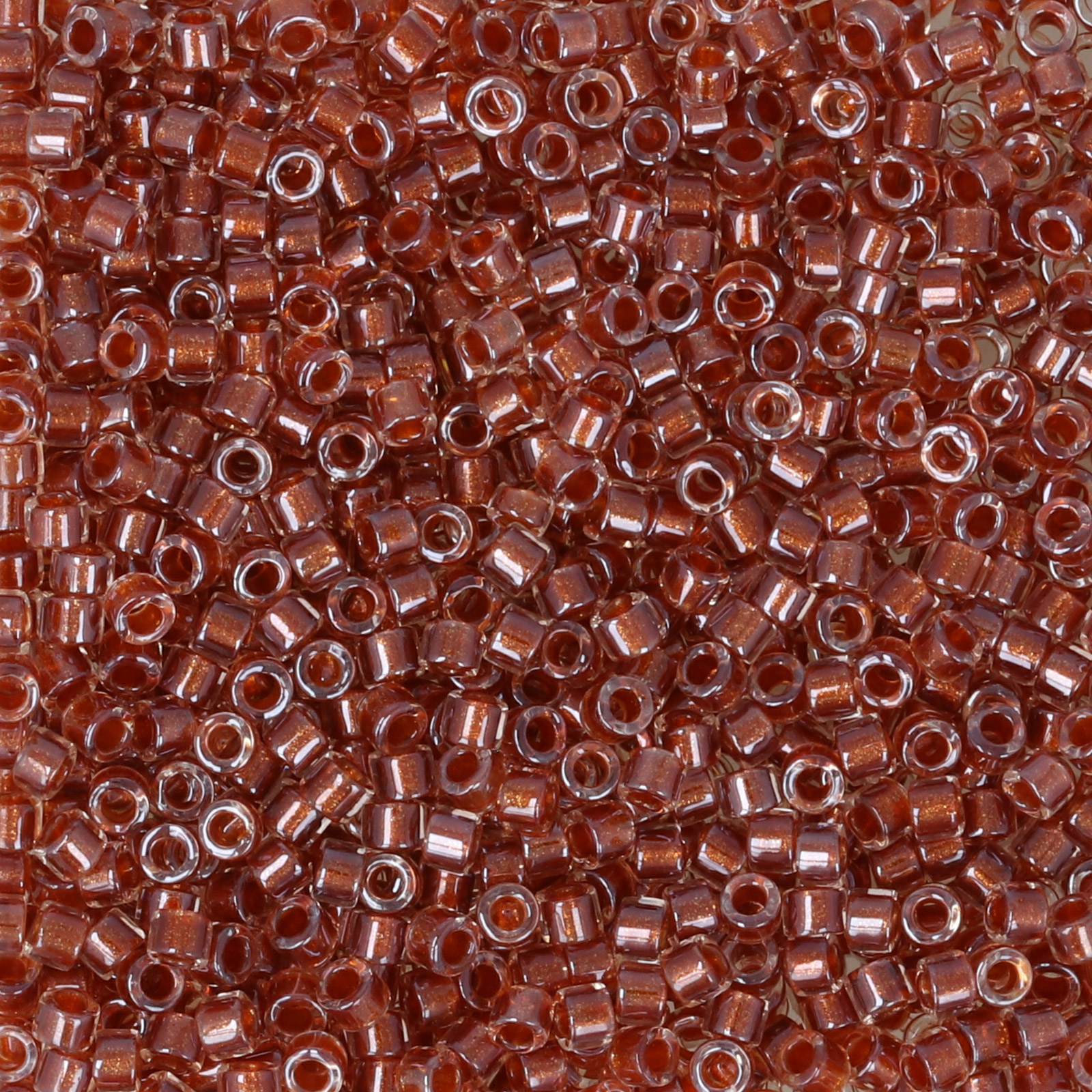miyuki delica 11/0 - color-lined pink copper/crystal | 8gr