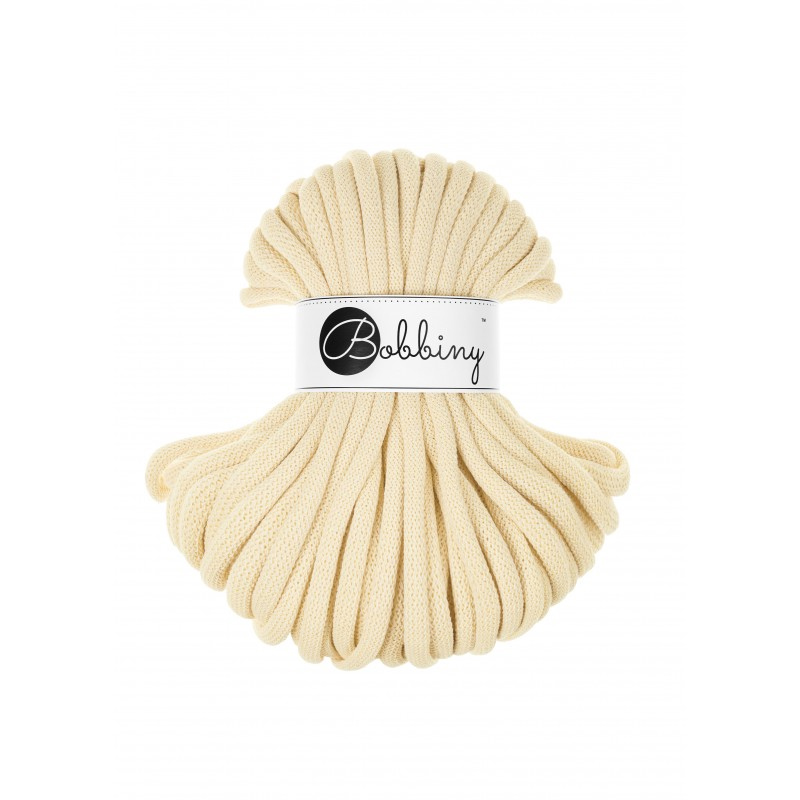 bobbiny jumbo braided cord - butter yellow 9mm - 30mt | 1pc