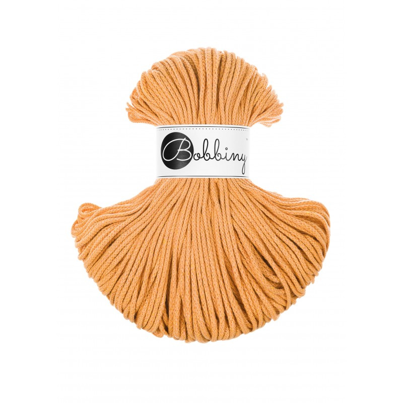 bobbiny junior braided cord - orange 3mm - 100mt | 1pc