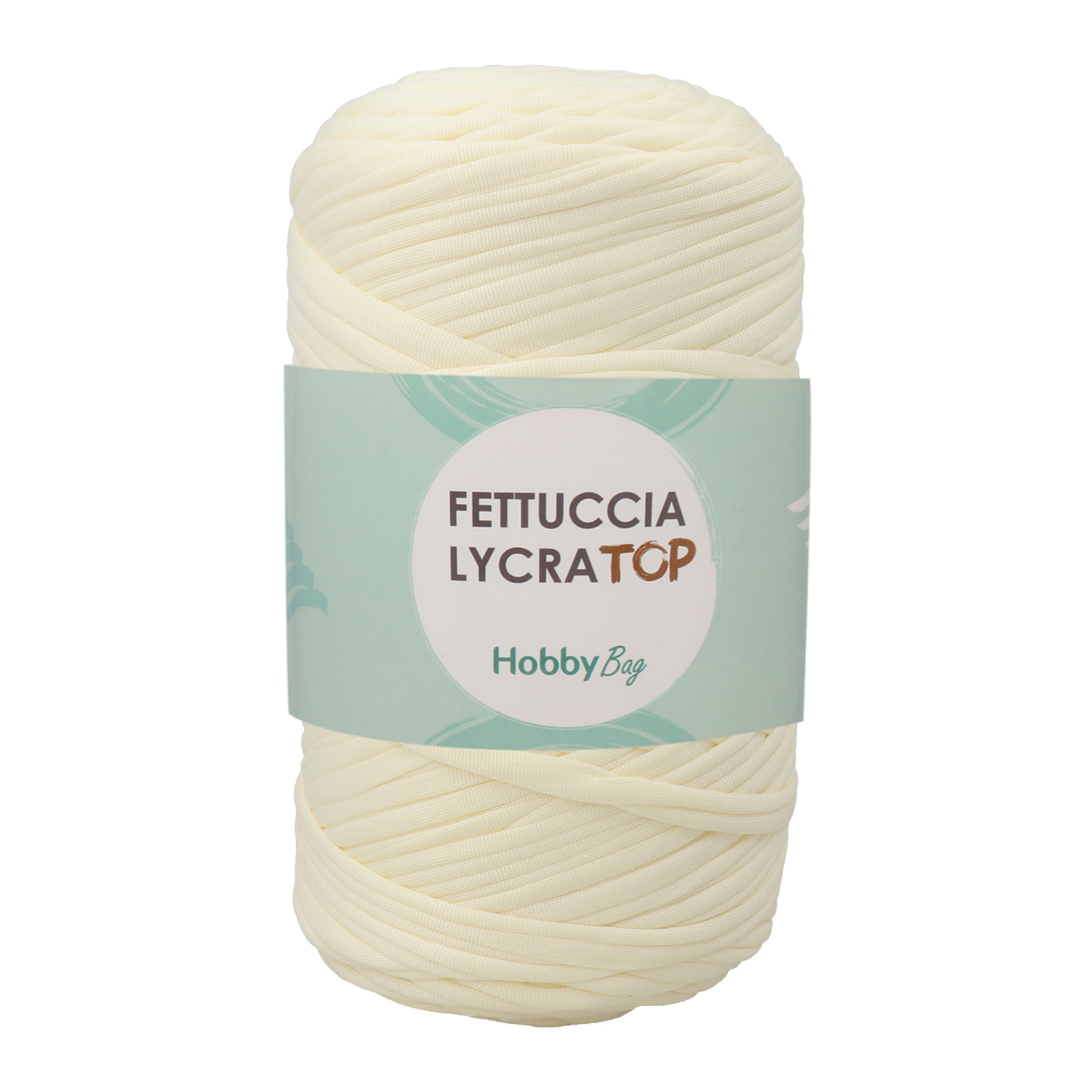 hobbybag t-shirt yarn fettuccia lycra top - ivory (29) - 400gr (105mt) | 1pc