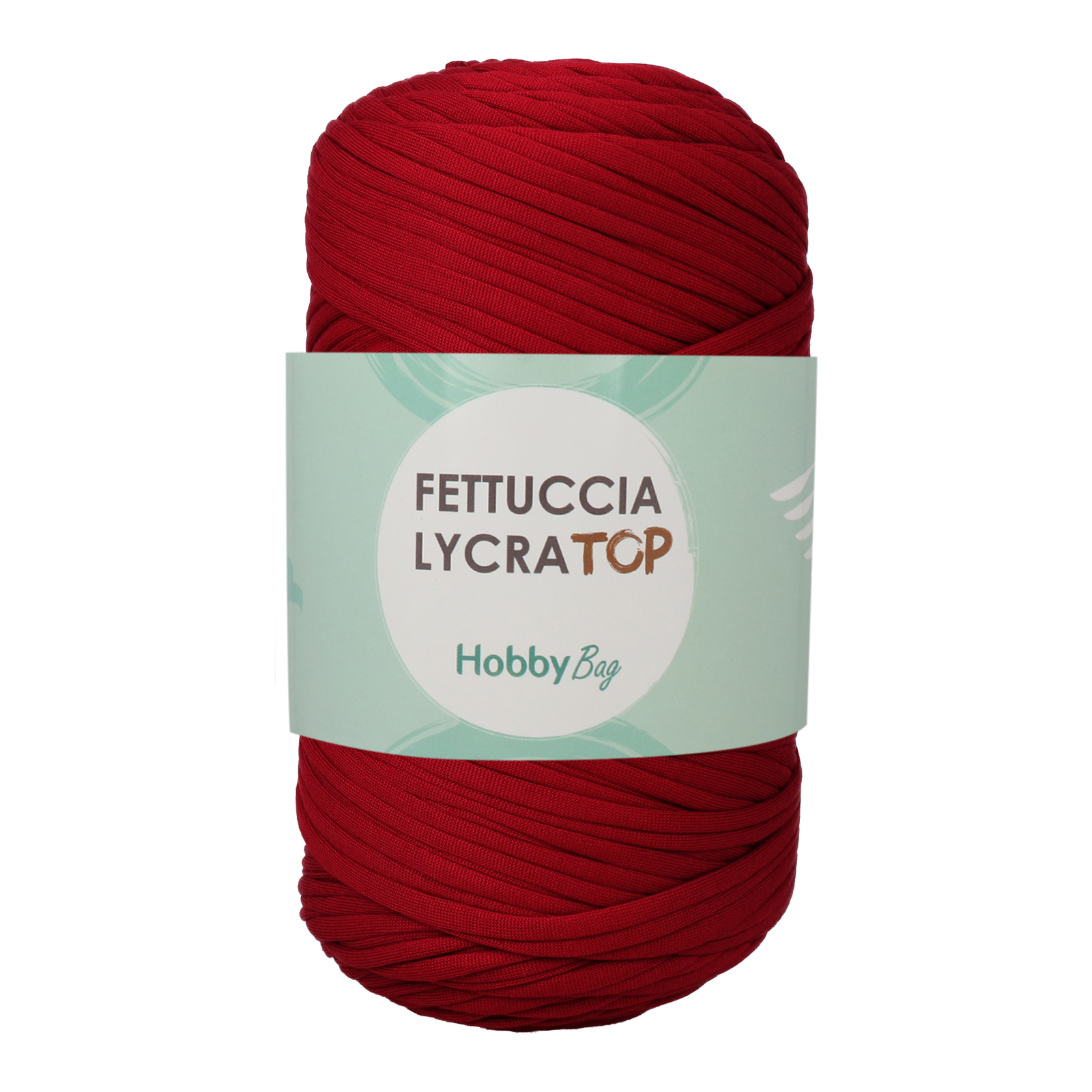 hobbybag t-shirt yarn fettuccia lycra top - bordeaux (4) - 400gr (105mt) | 1pc