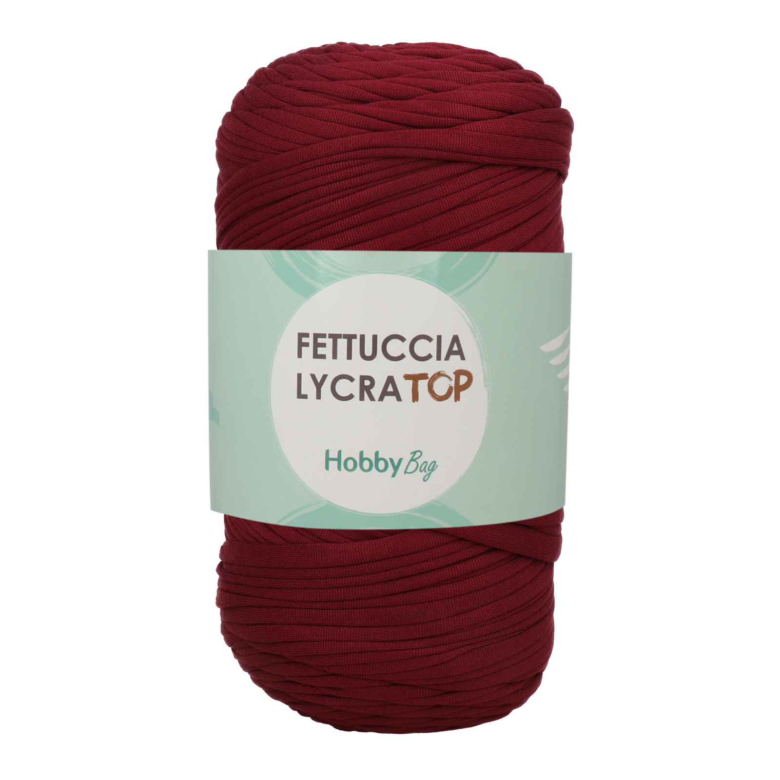 hobbybag t-shirt yarn fettuccia lycra top - wine (40) - 400gr (105mt) | 1pc
