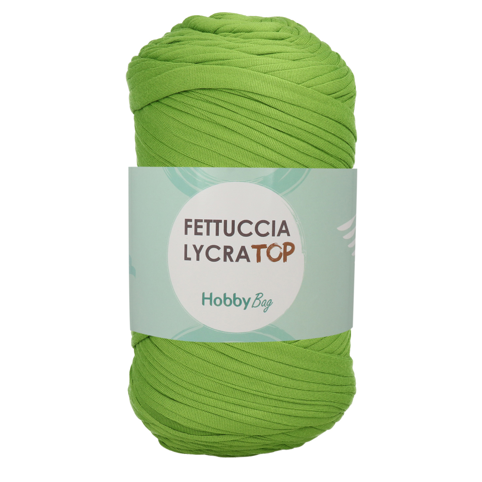 hobbybag t-shirt yarn fettuccia lycra top - lime green (33) - 400gr (105mt) | 1pc