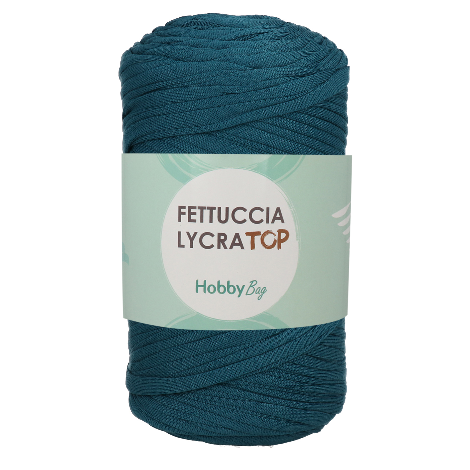 hobbybag t-shirt yarn fettuccia lycra top - petrol (34) - 400gr (105mt) | 1pc