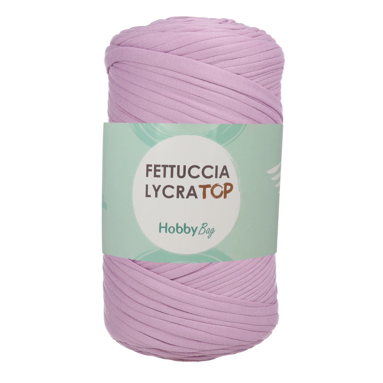 hobbybag t-shirt yarn fettuccia lycra top - lilac (8) - 400gr (105mt) | 1pc