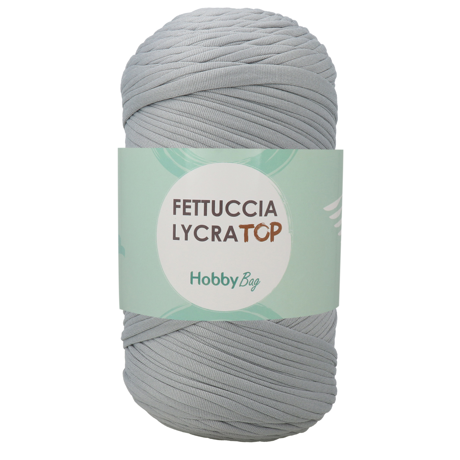 hobbybag t-shirt yarn fettuccia lycra top - hellgrau (27) - 400gr (105mt) | 1st