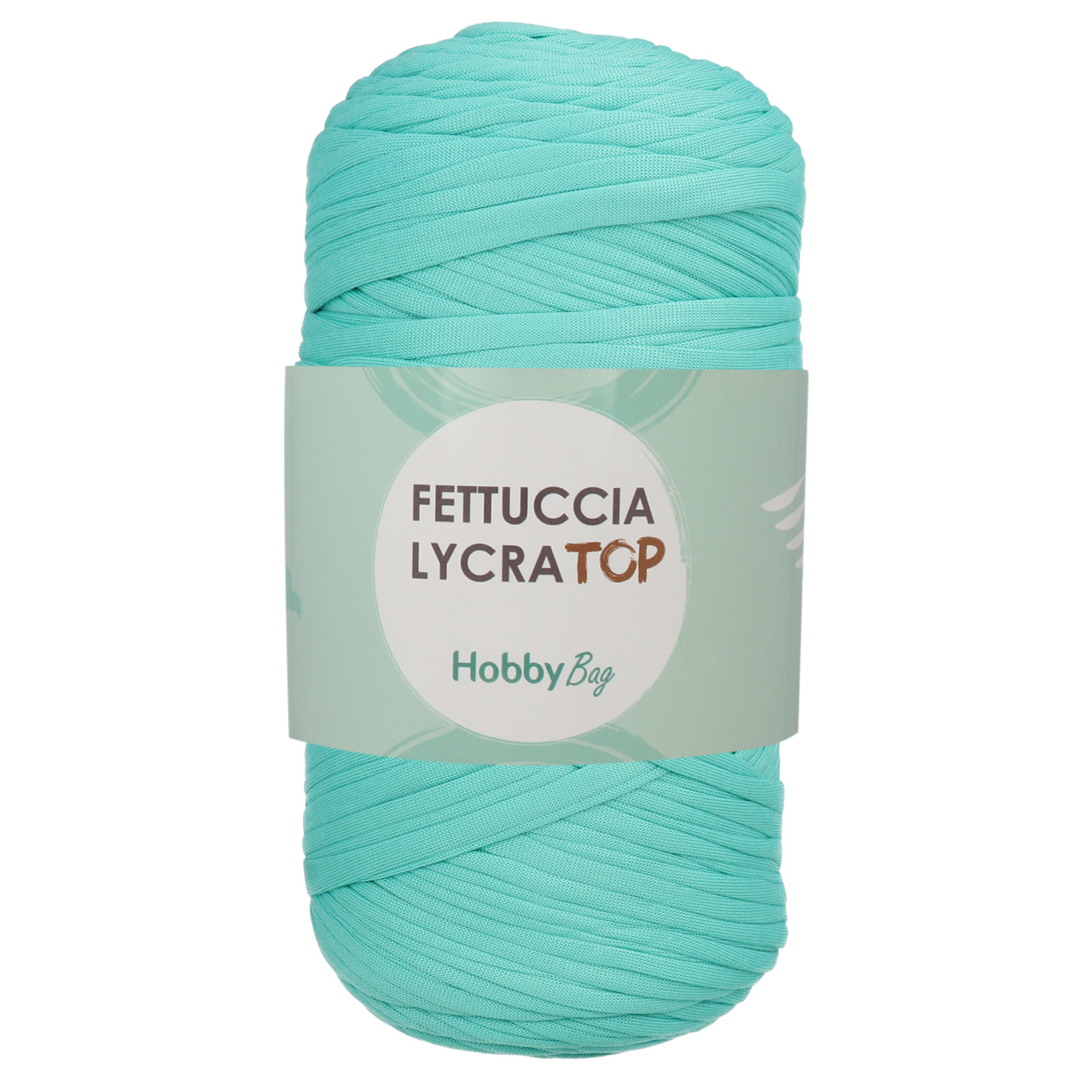 hobbybag t-shirt yarn fettuccia lycra top - turquoise (37) - 400gr (105mt) | 1pc
