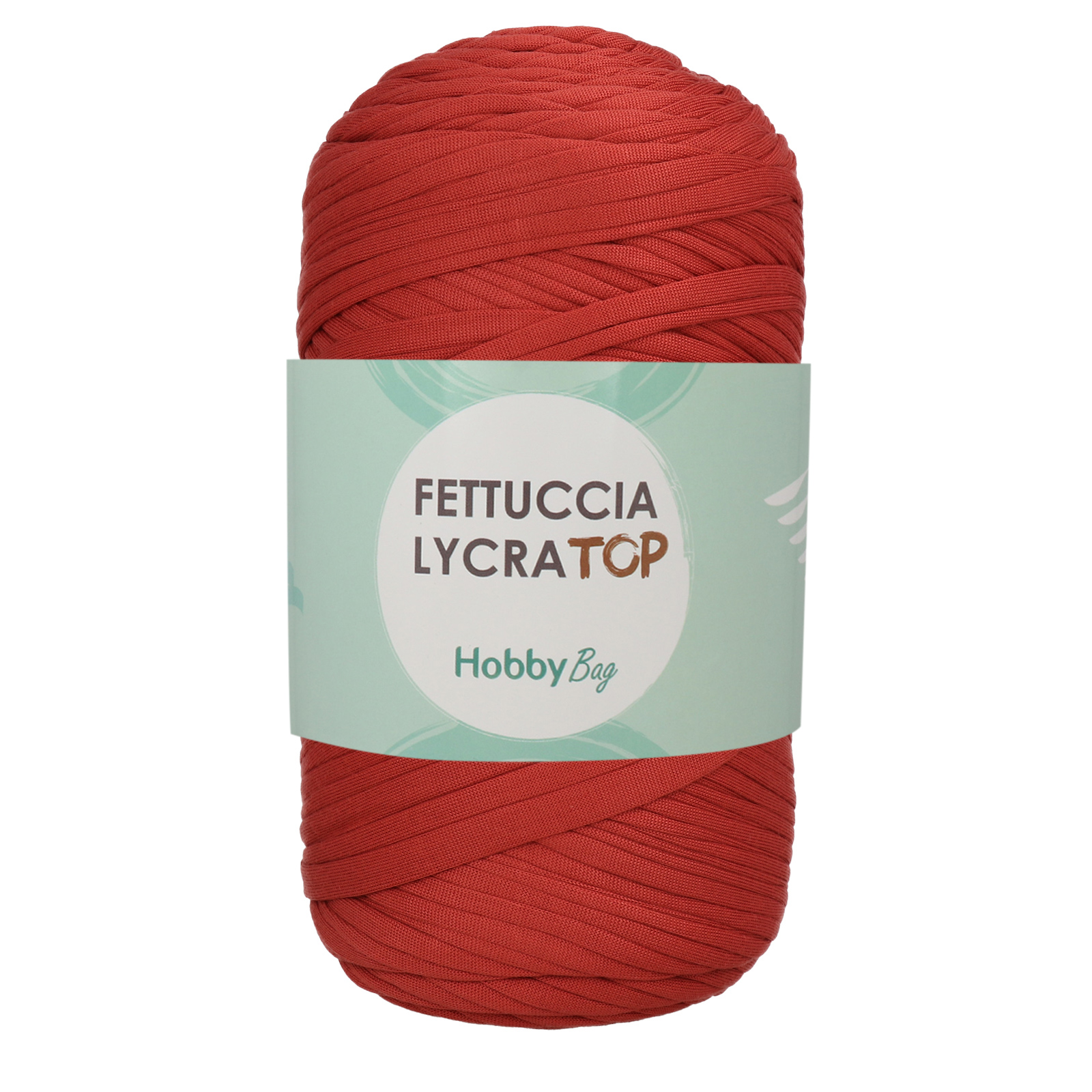 hobbybag t-shirt yarn fettuccia lycra top - terracotta (18) - 400gr (105mt) | 1pc
