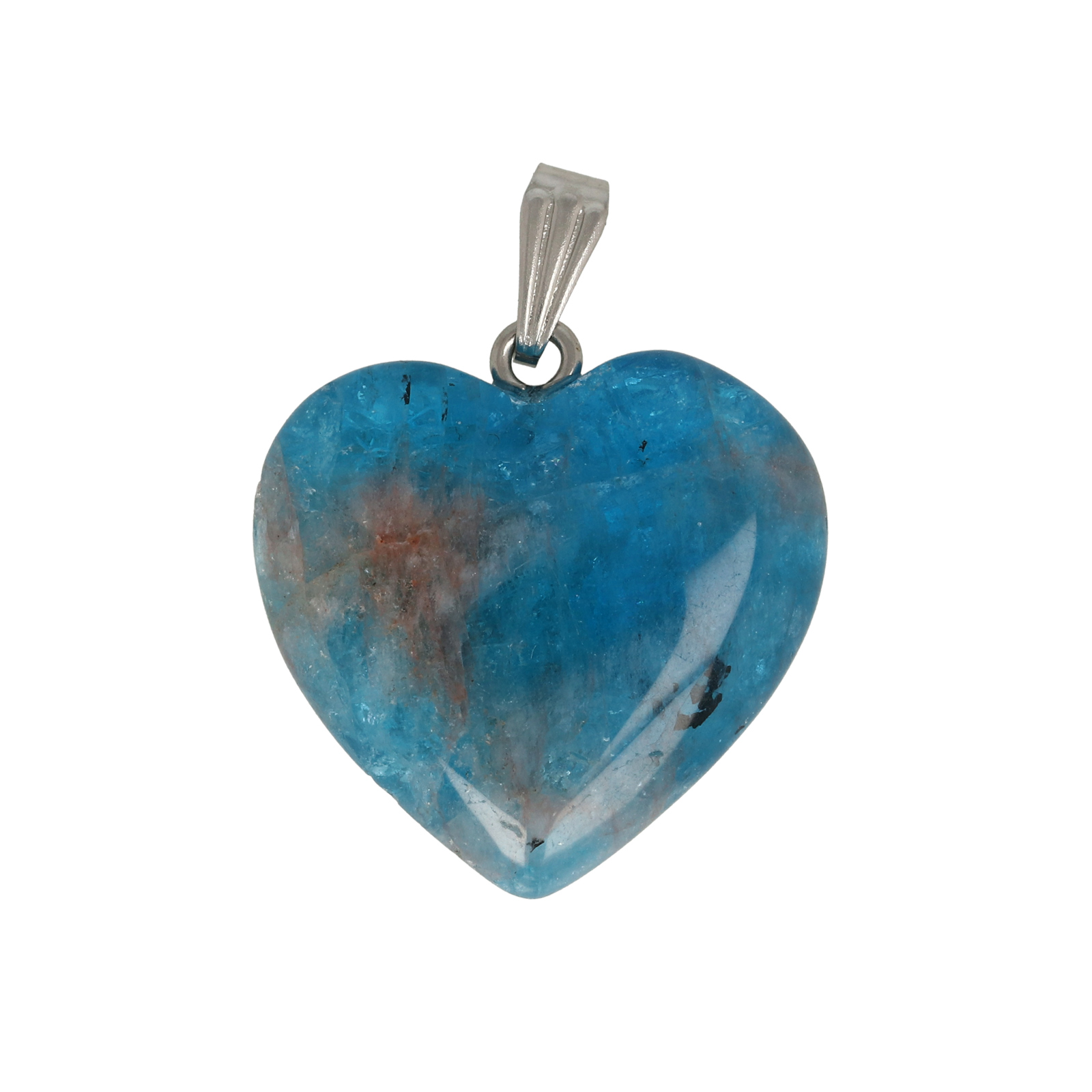 apatite pendant smooth heart 25mm | 1pc