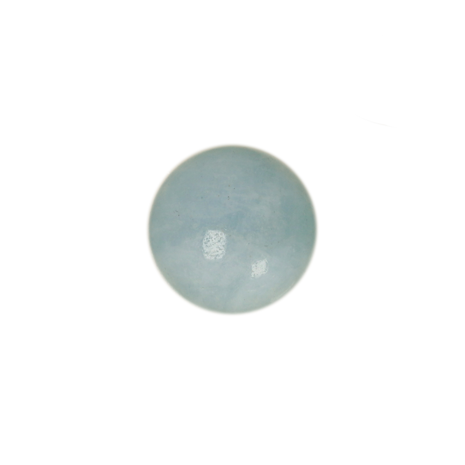 aquamarine milky cabochon smooth round 10mm | 2pc