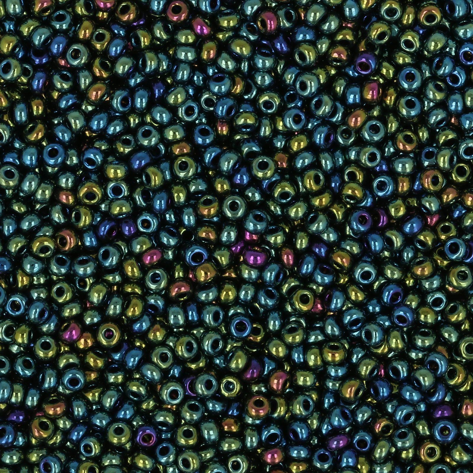 semini by hobbyperline rocailles 11/0 - metallic iris green | 30gr
