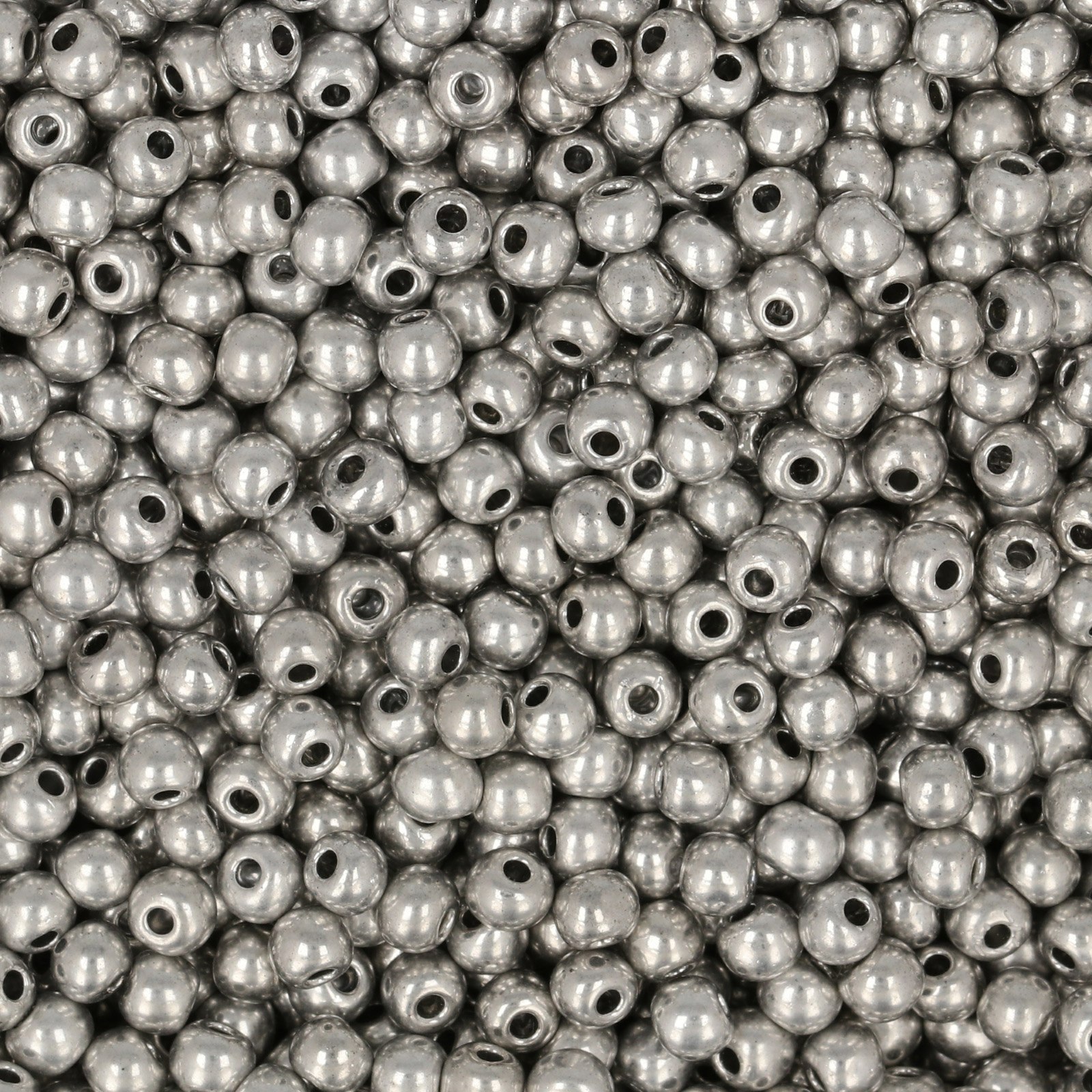 semini by hobbyperline rocailles 8/0 - metallic silver | 30gr