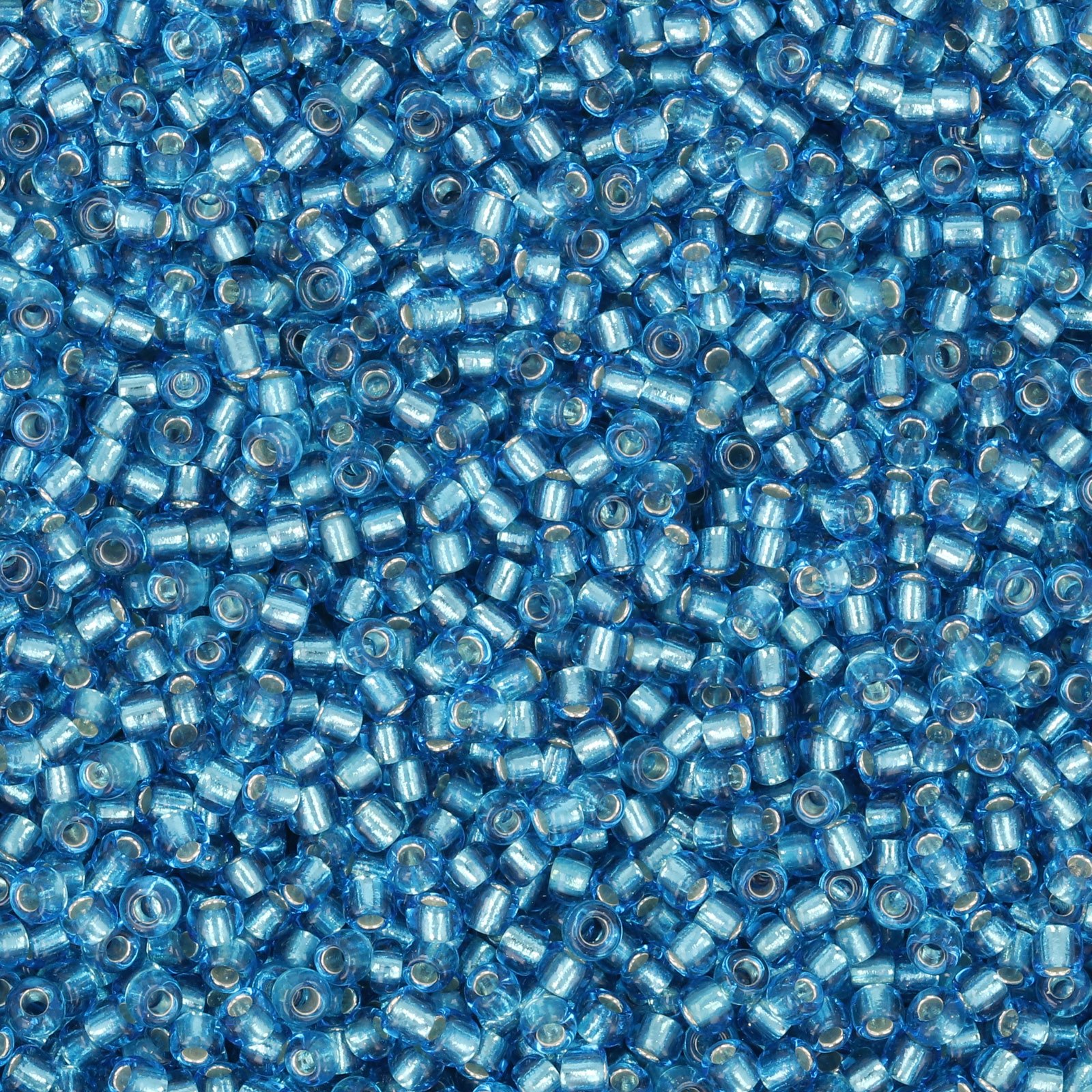 semini by hobbyperline rocailles 11/0 - silver-lined aquamarine | 30gr