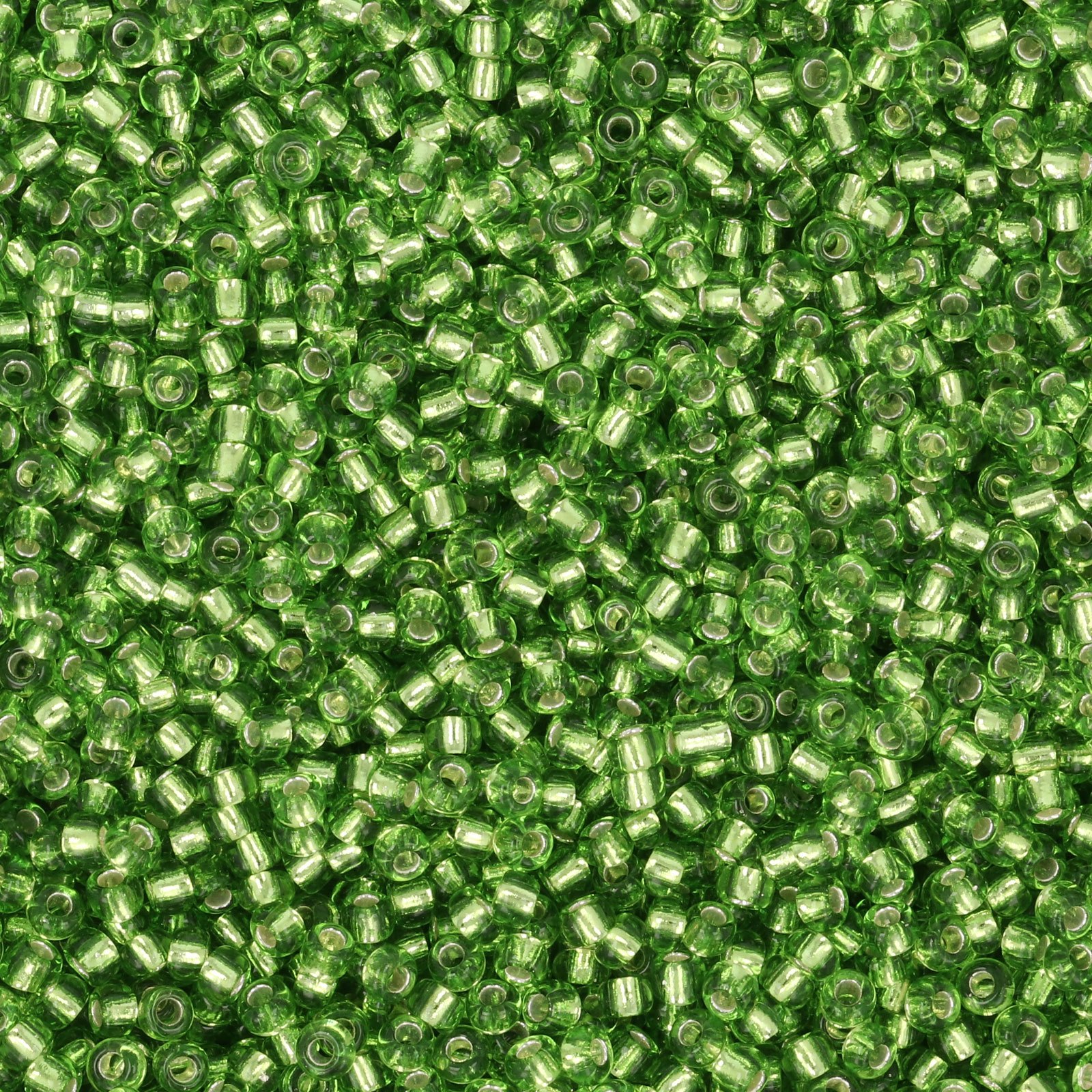 semini by hobbyperline rocailles 11/0 - silver-lined peridot | 30gr