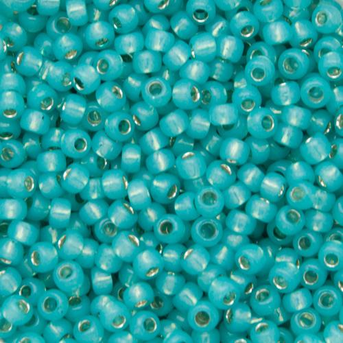 saatperlen toho 8/0 silver-lined milky teal (2104) | 10gr