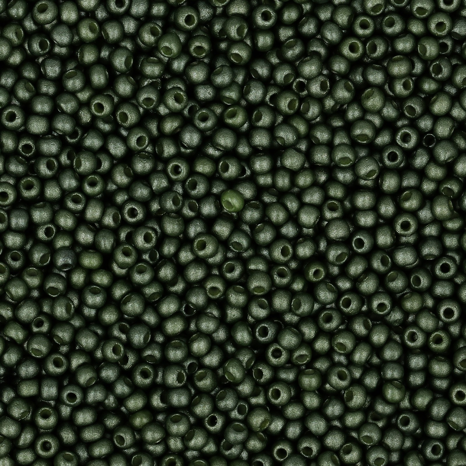 semini by hobbyperline rocailles 11/0 - opaque suede dark green | 30gr