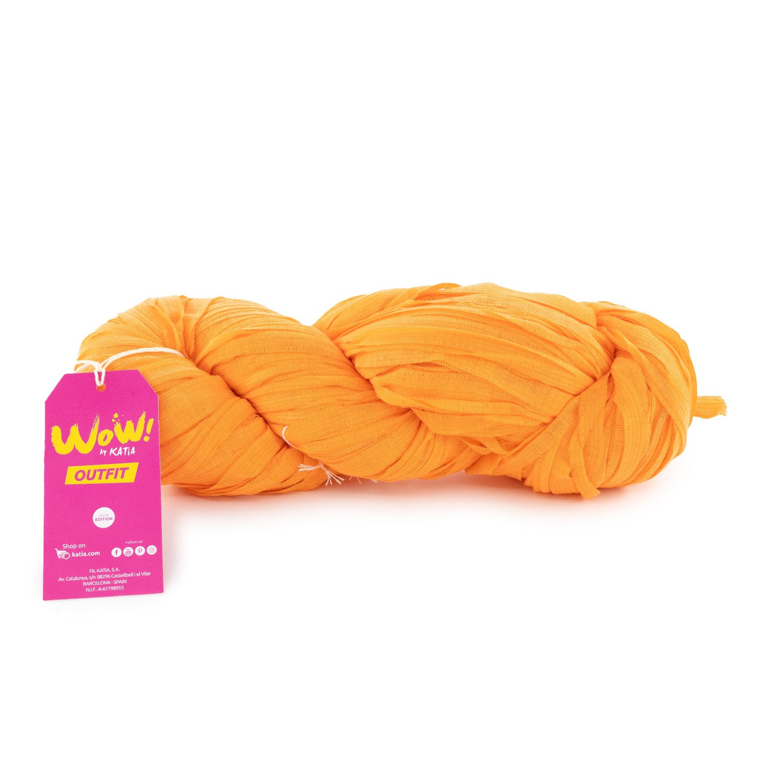 katia wow outfit - orange (202) - 100gr (200mt) | 1pc