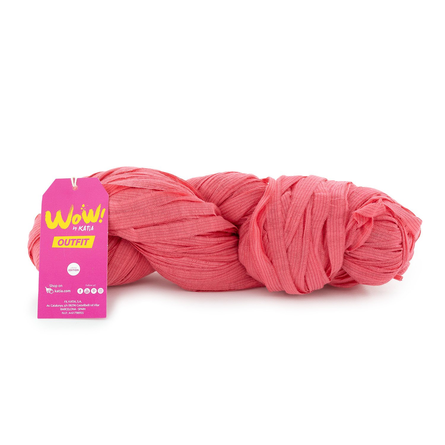 katia wow outfit - coral (203) - 100gr (200mt) | 1pc